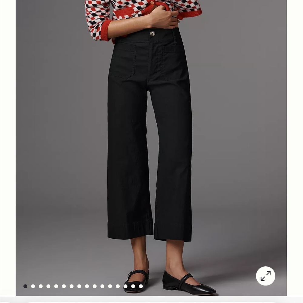 Anthropologie Maeve cropped Colette Wide Leg pants